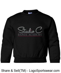 SCDA YOUTH Crew Neck Sweatshirt BLACK Design Zoom