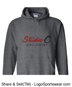 SCDA ADULT Hooded Pullover Sweatshirt GREY Design Zoom