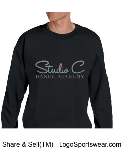 SCDA Adult Crew Neck Sweatshirt BLACK Design Zoom