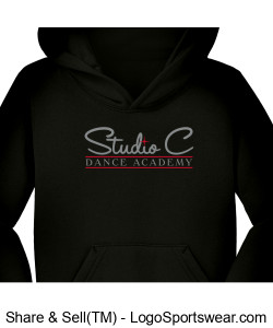 SCDA TODDLER Hooded Pullover Sweatshirt BLACK Design Zoom